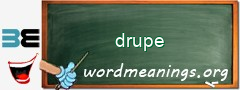 WordMeaning blackboard for drupe